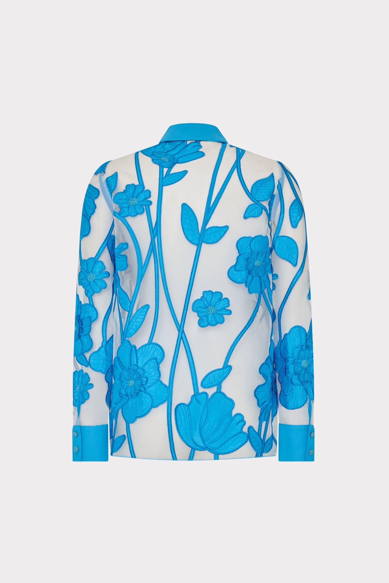 Ashton Grand Fleur Embroidered Top Blue | Milly Women