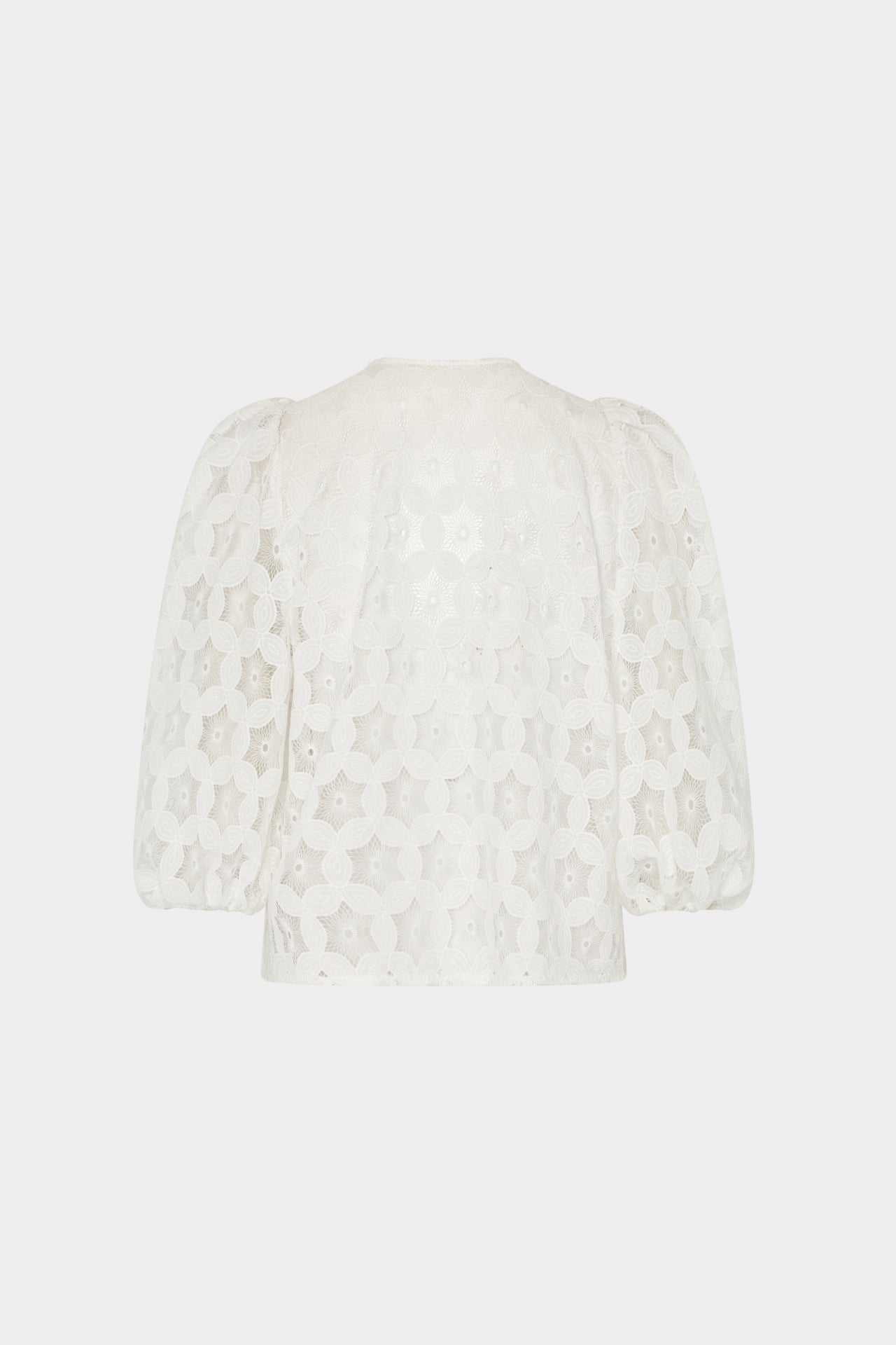 Nannie Circular Embroidery Eyelet Top White | Milly Women