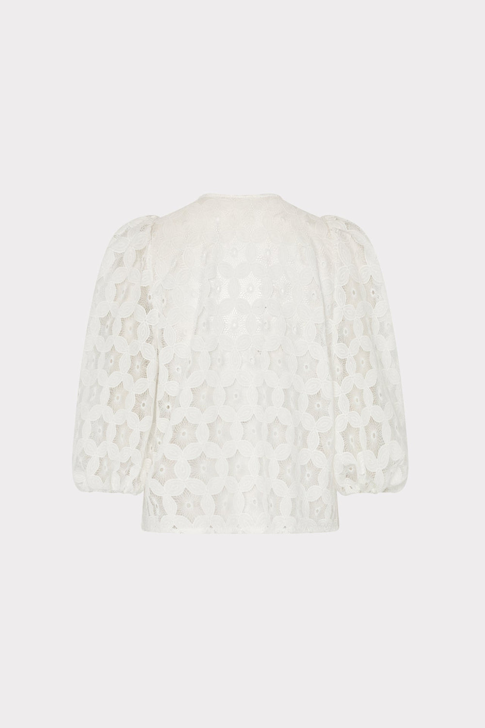 Nannie Circular Embroidery Eyelet Top White | Milly Women