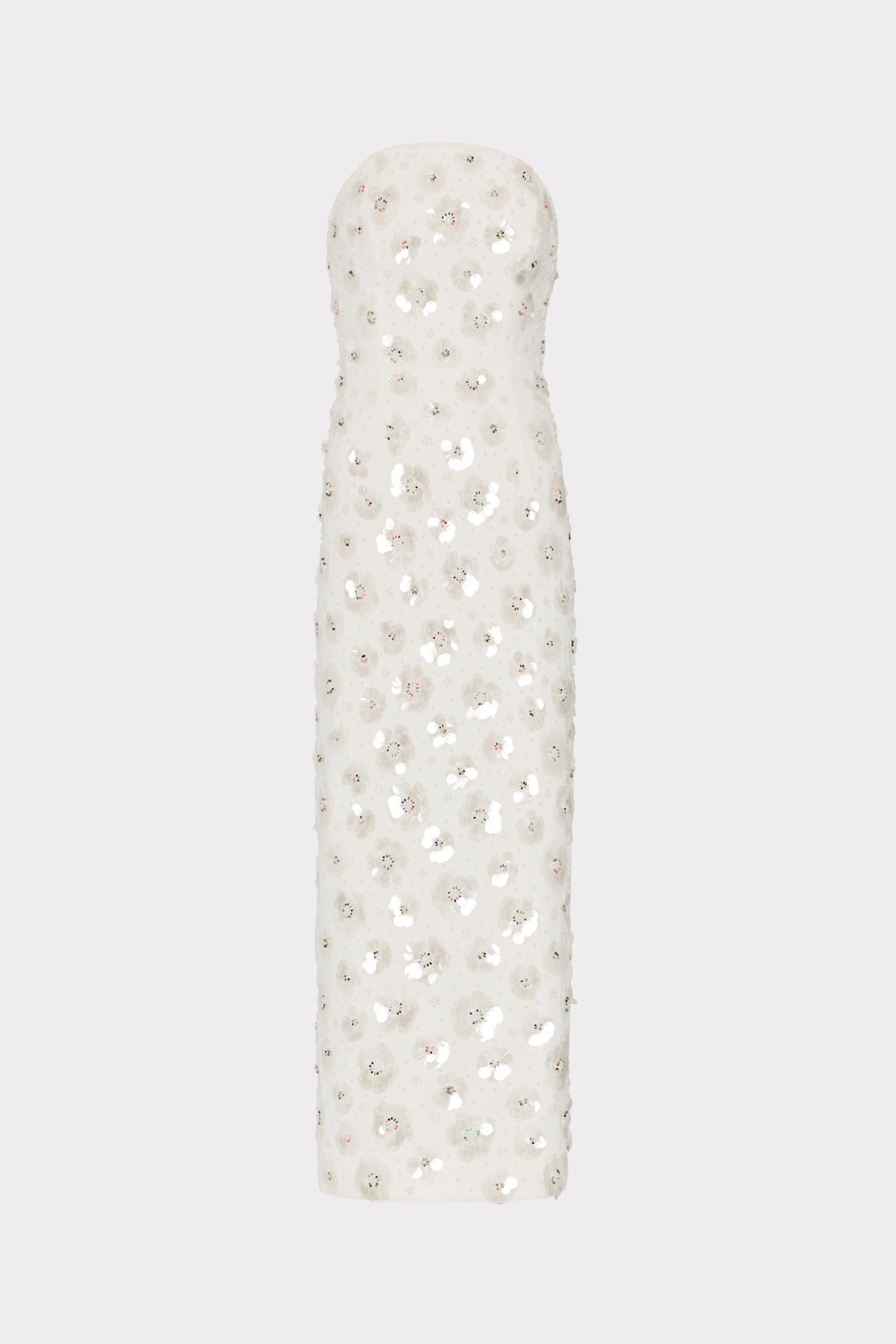 Kait Fleur Paillette Midi Dress White | Milly Women