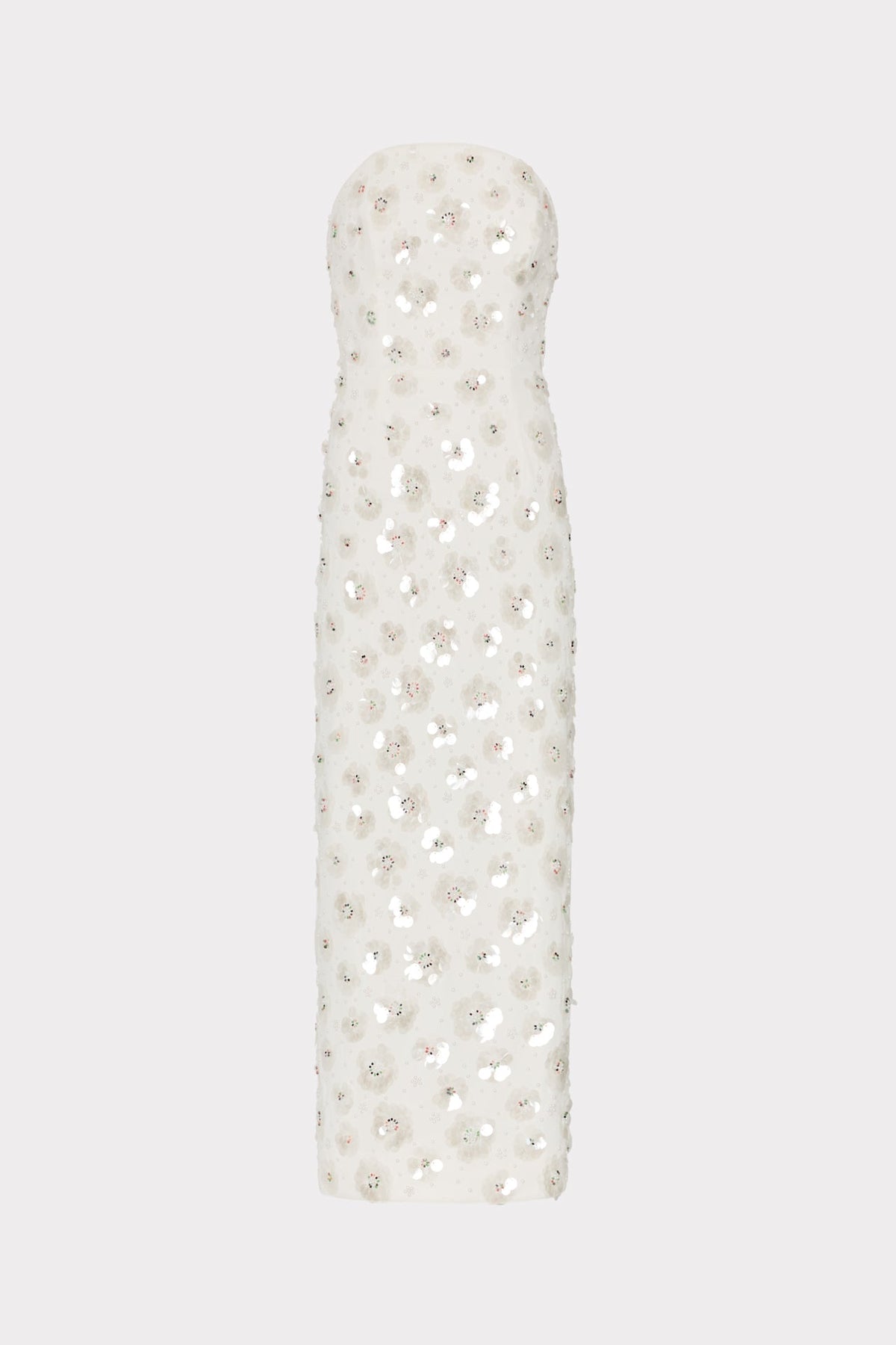 Kait Fleur Paillette Midi Dress White | Milly Women
