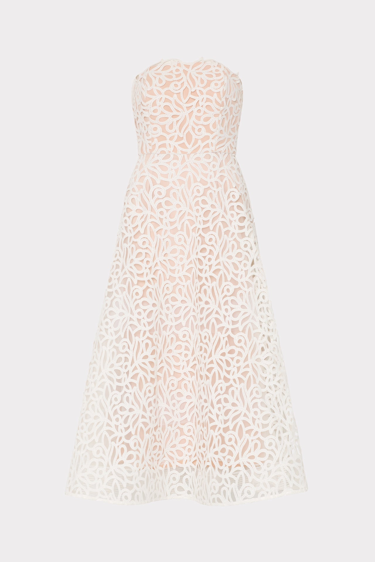 Petunia Curled Lace Gown White | Milly Women