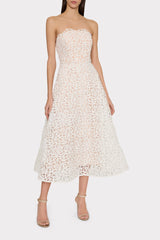Petunia Curled Lace Gown White | Milly Women