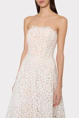 Petunia Curled Lace Gown White | Milly Women