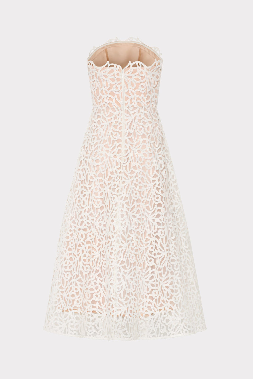 Petunia Curled Lace Gown White | Milly Women
