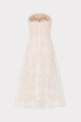 Petunia Curled Lace Gown White | Milly Women