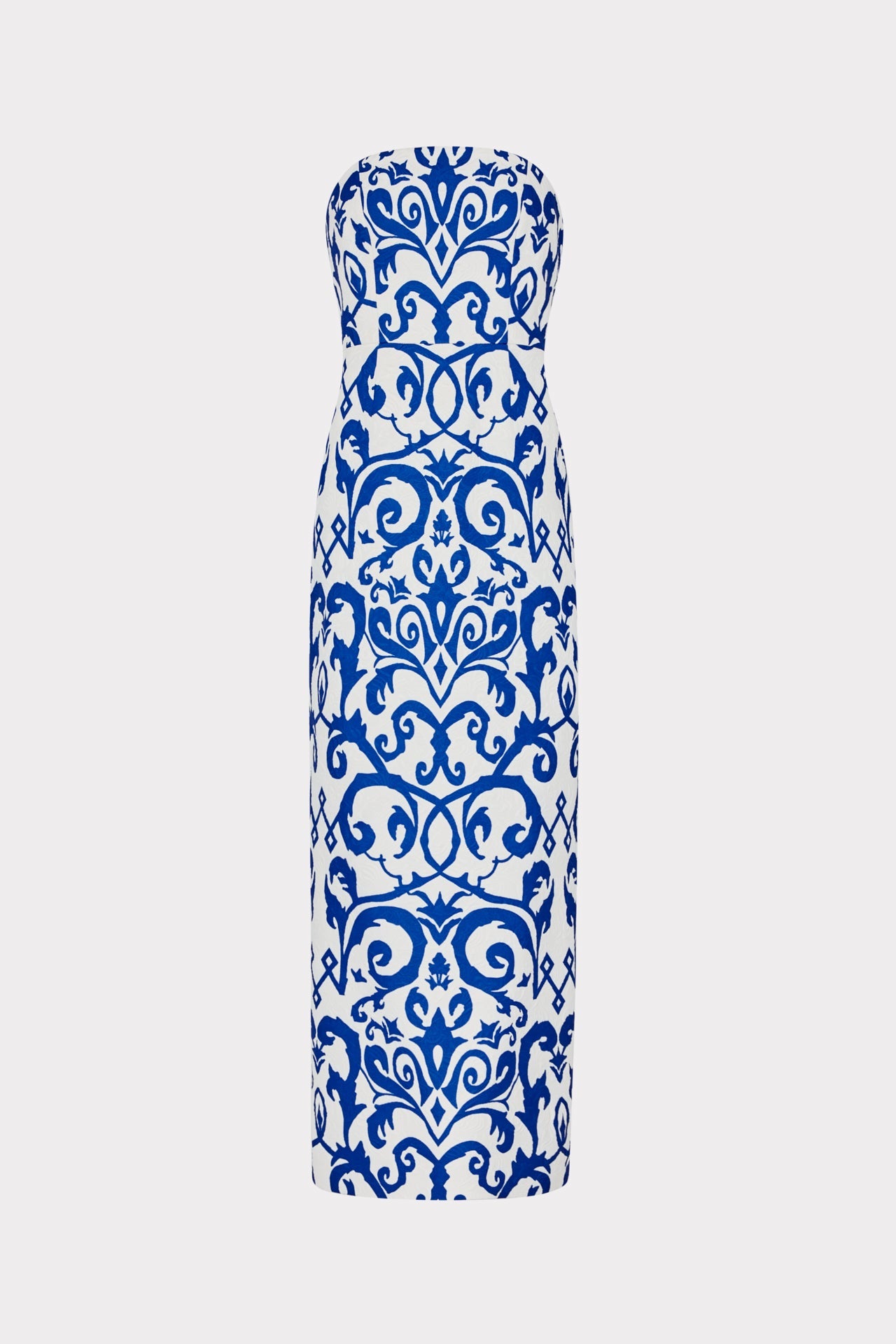 Orion Scroll Embroidery Dress Blue/White | Milly Women