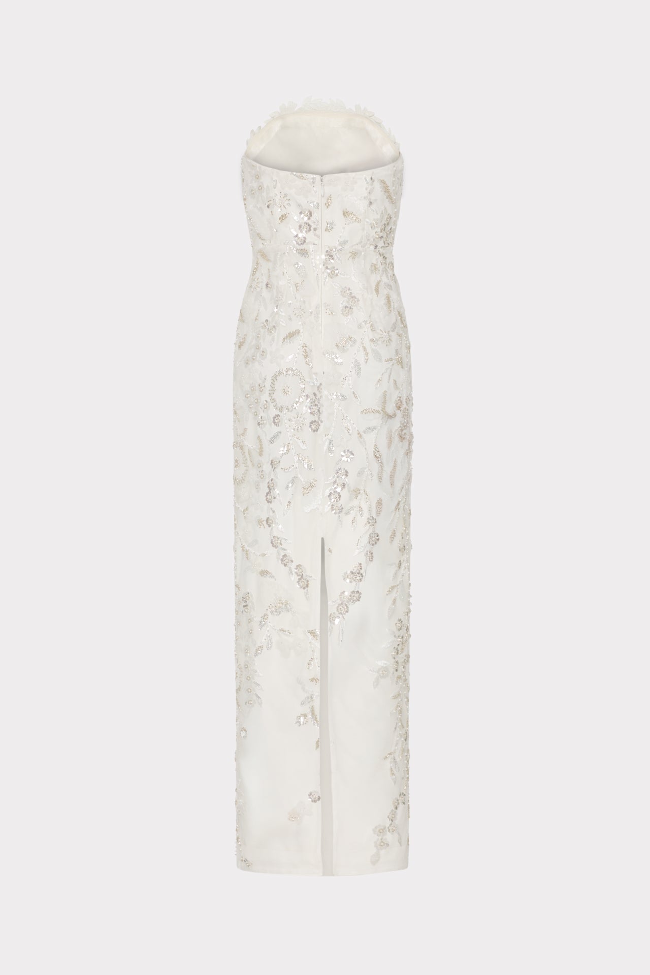 Magnolia Beaded Dream Sequin Maxi Dress White/Silver | Milly Women