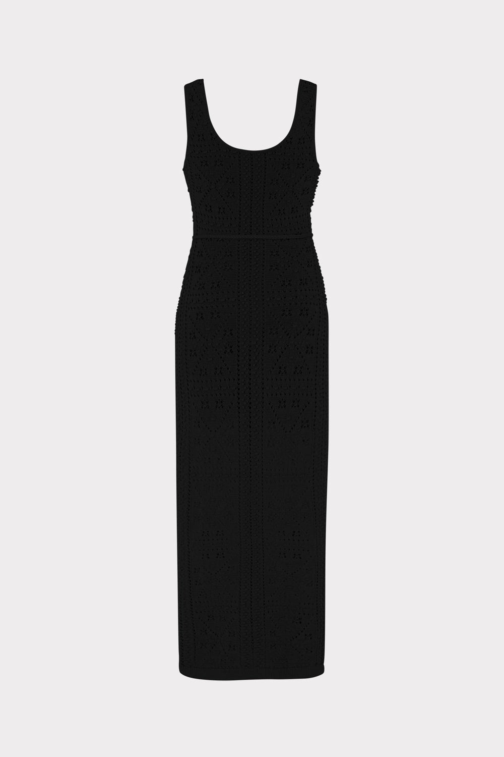 Bubble Pointelle Knit Midi Dress Black | Milly Women