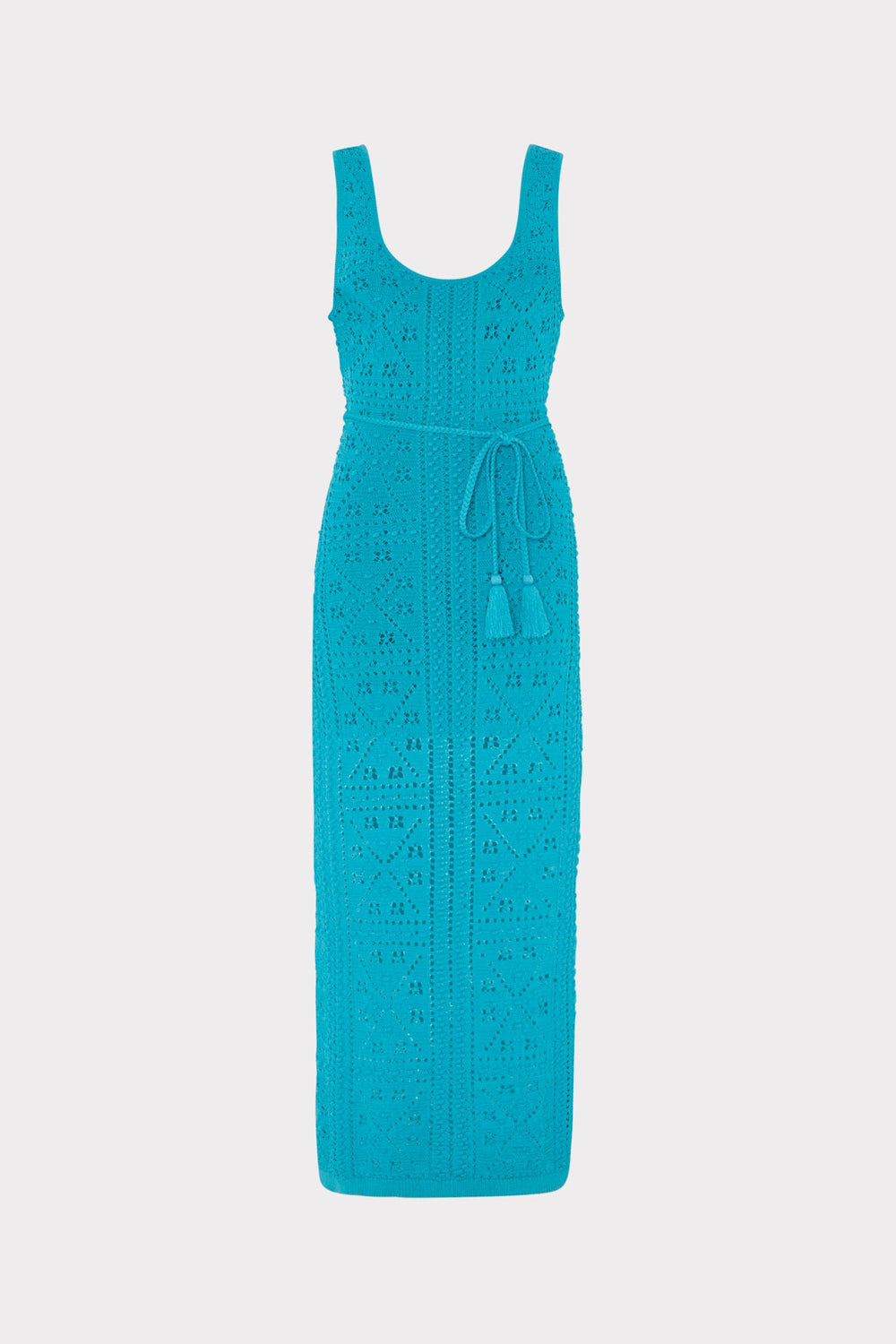 Bubble Pointelle Knit Midi Dress Bright Blue | Milly Women