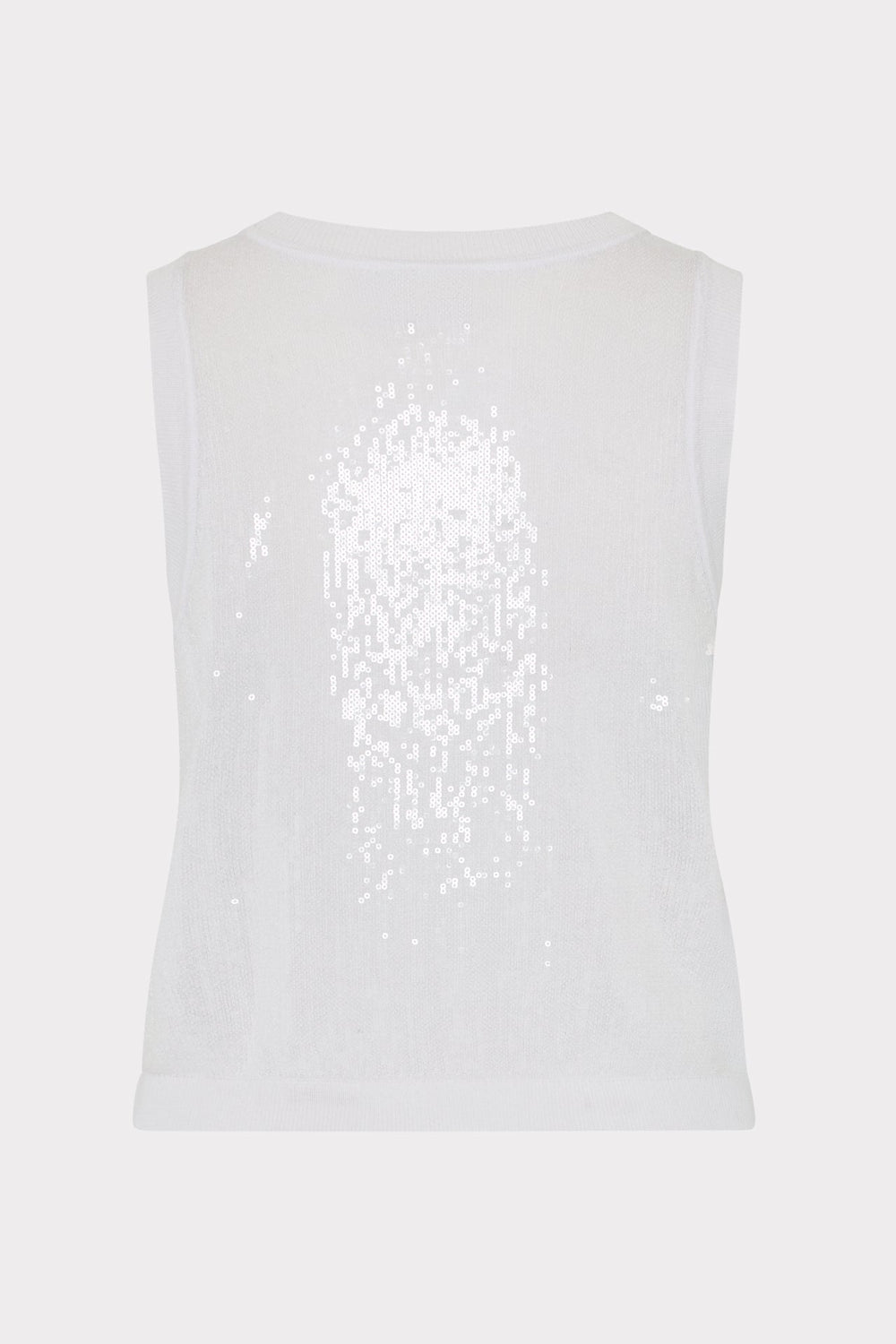 Sequin Knit Shell Top Ecru | Milly Women