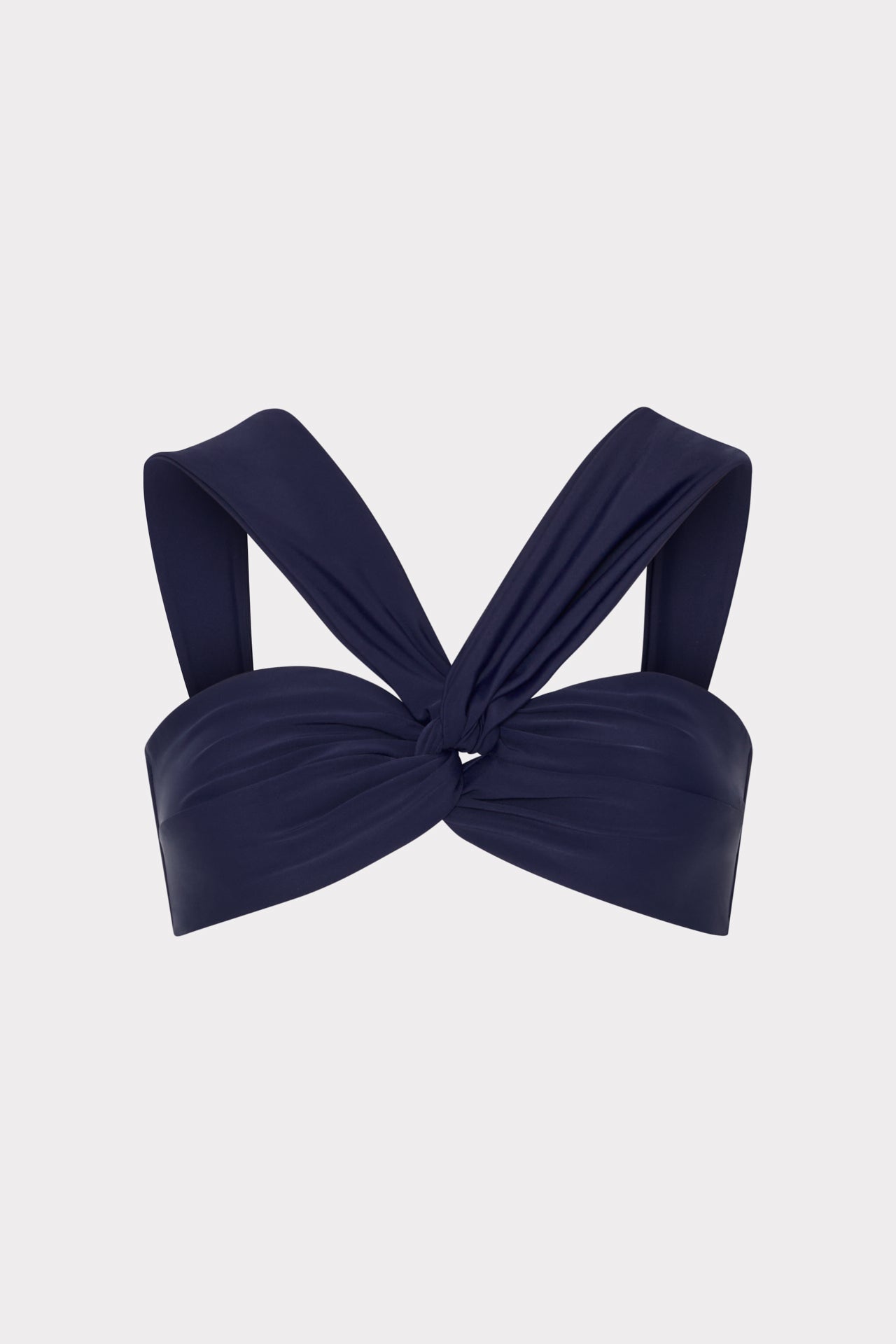 Olivia Draped Bandeau Top Navy | Milly Women