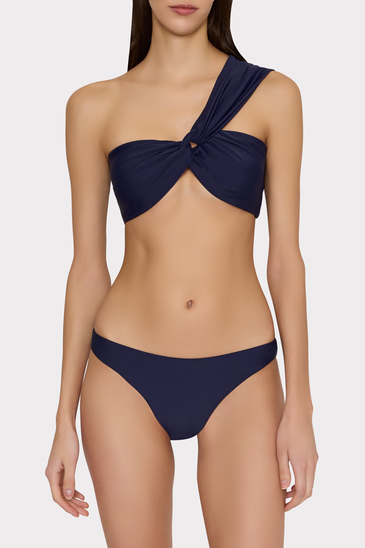 Olivia Draped Bandeau Top Navy | Milly Women