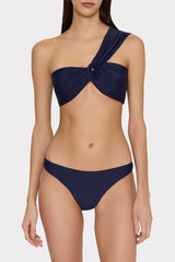 Olivia Draped Bandeau Top Navy | Milly Women