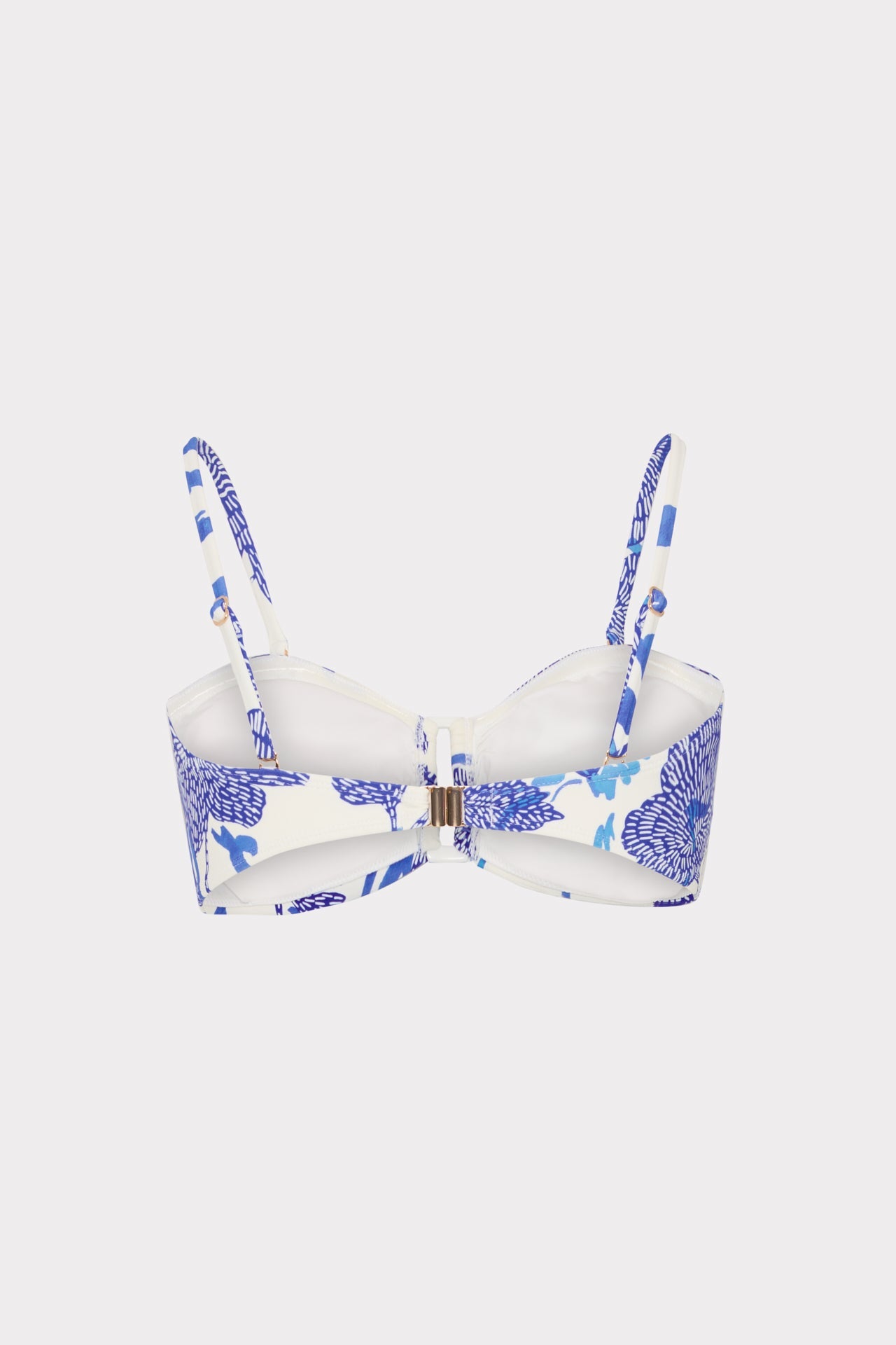 Brushwork Floral Bandeau Bikini Top Blue Multi | Milly Women