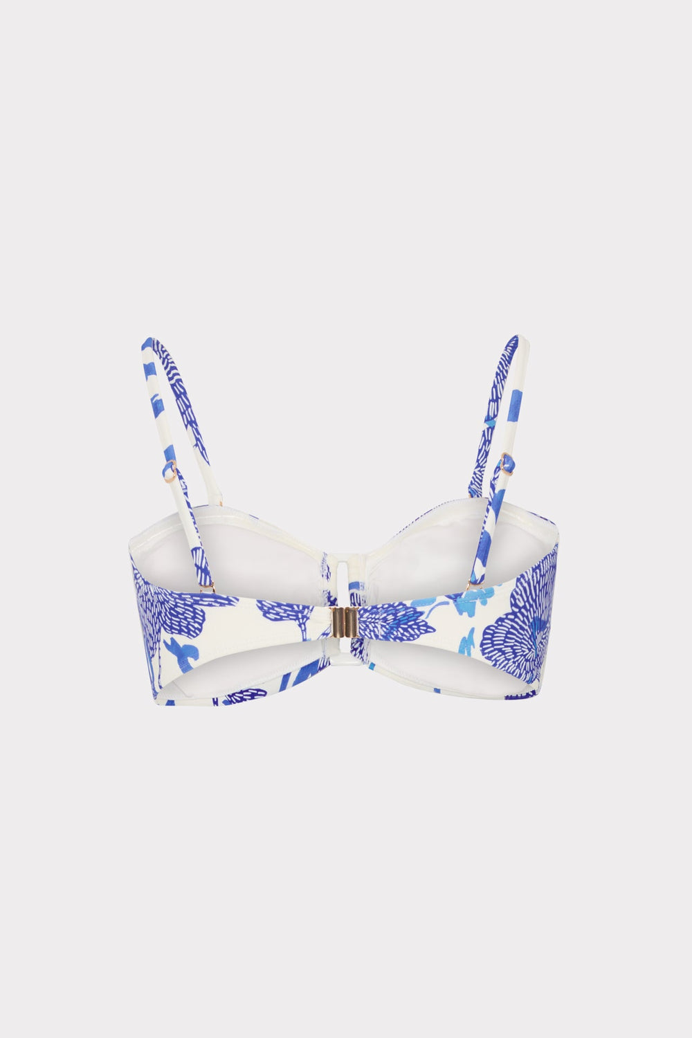 Brushwork Floral Bandeau Bikini Top Blue Multi | Milly Women