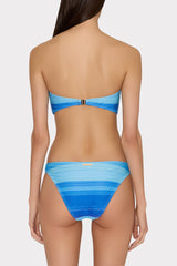 Sunset Stripe Twist Bandeau Top Blue Multi | Milly Women