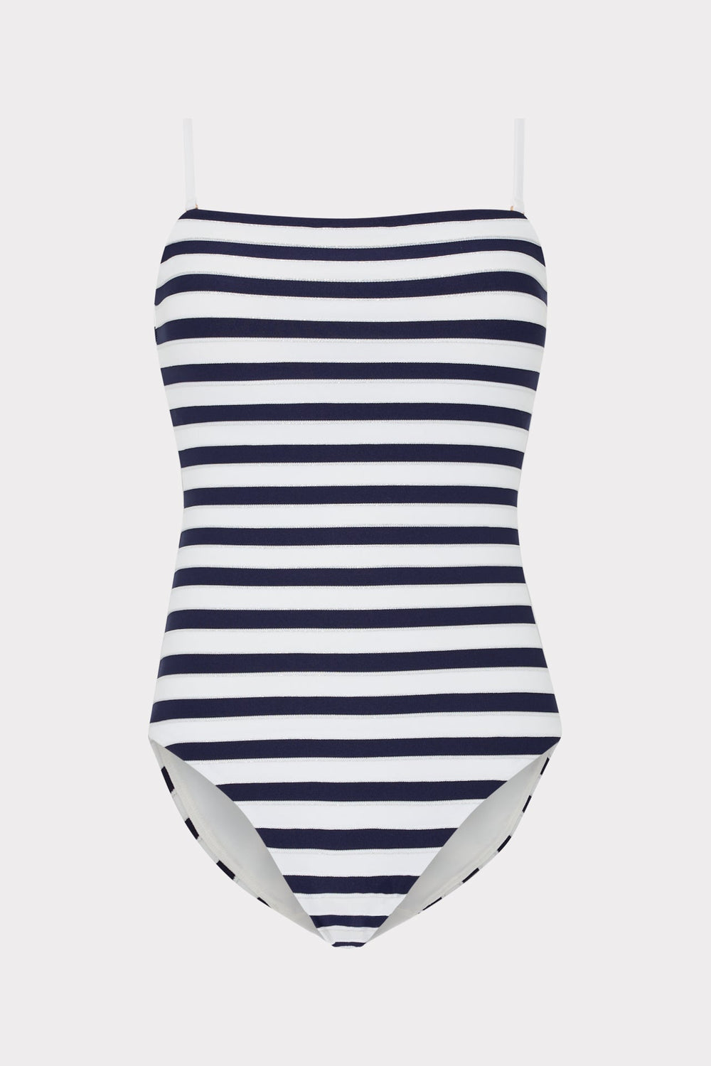 Nautical Metallic Stripe Strapless One Piece Navy/White | Milly Women