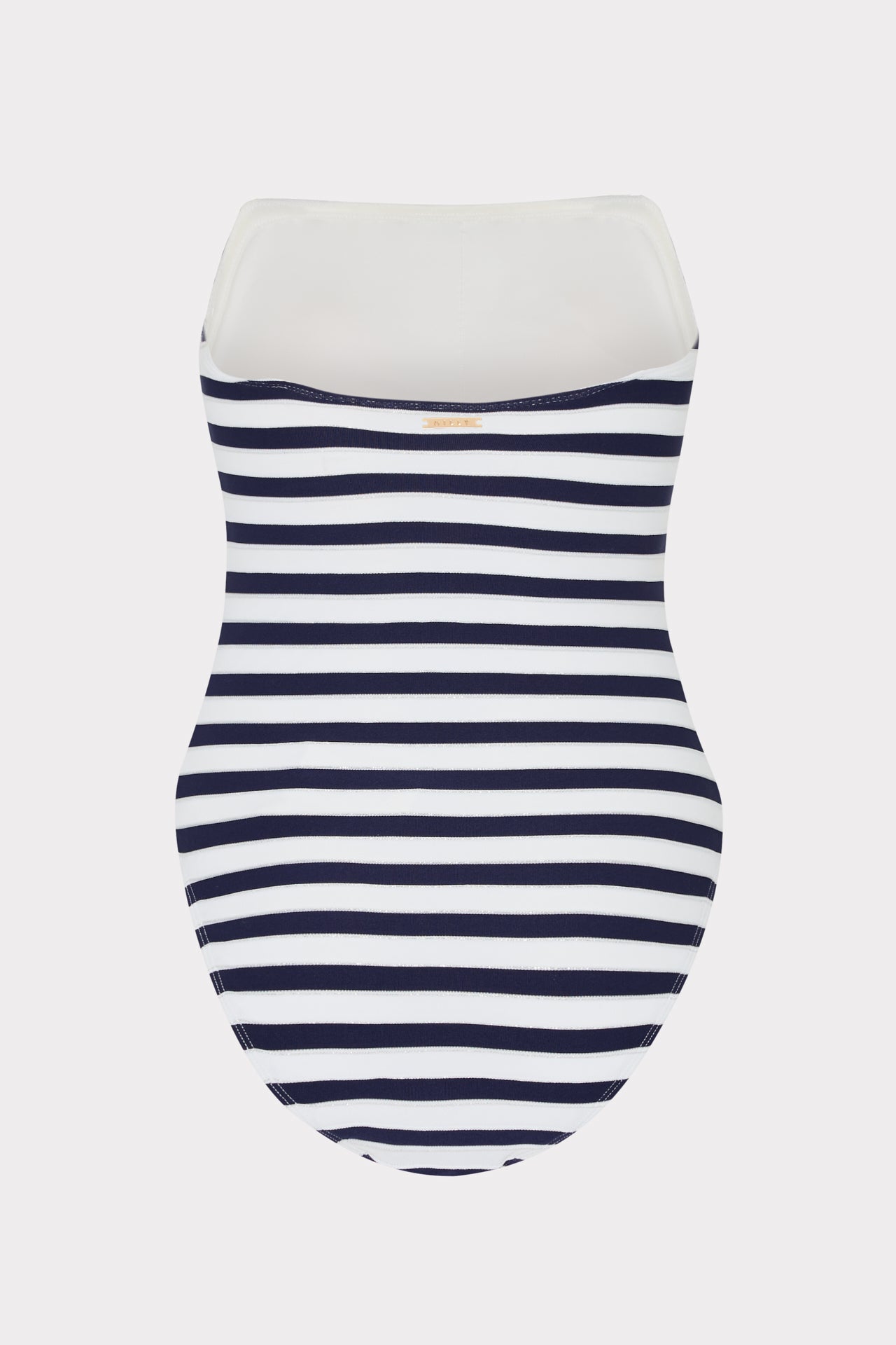 Nautical Metallic Stripe Strapless One Piece Navy/White | Milly Women