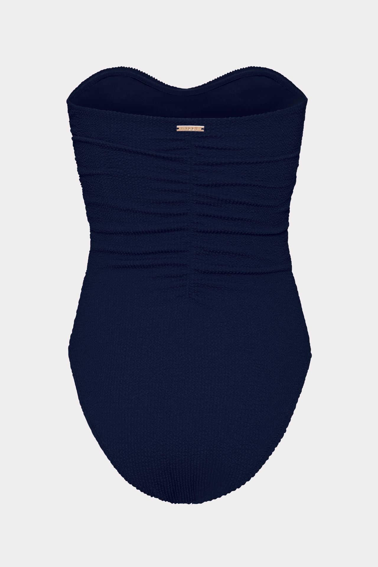Textured Ruched One Piece Navy | Milly Women
