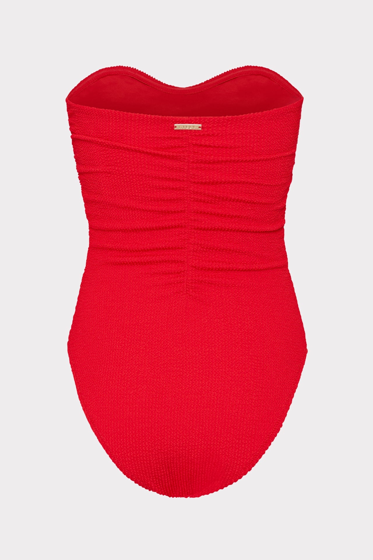 Textured Ruched One Piece Red | Milly Women