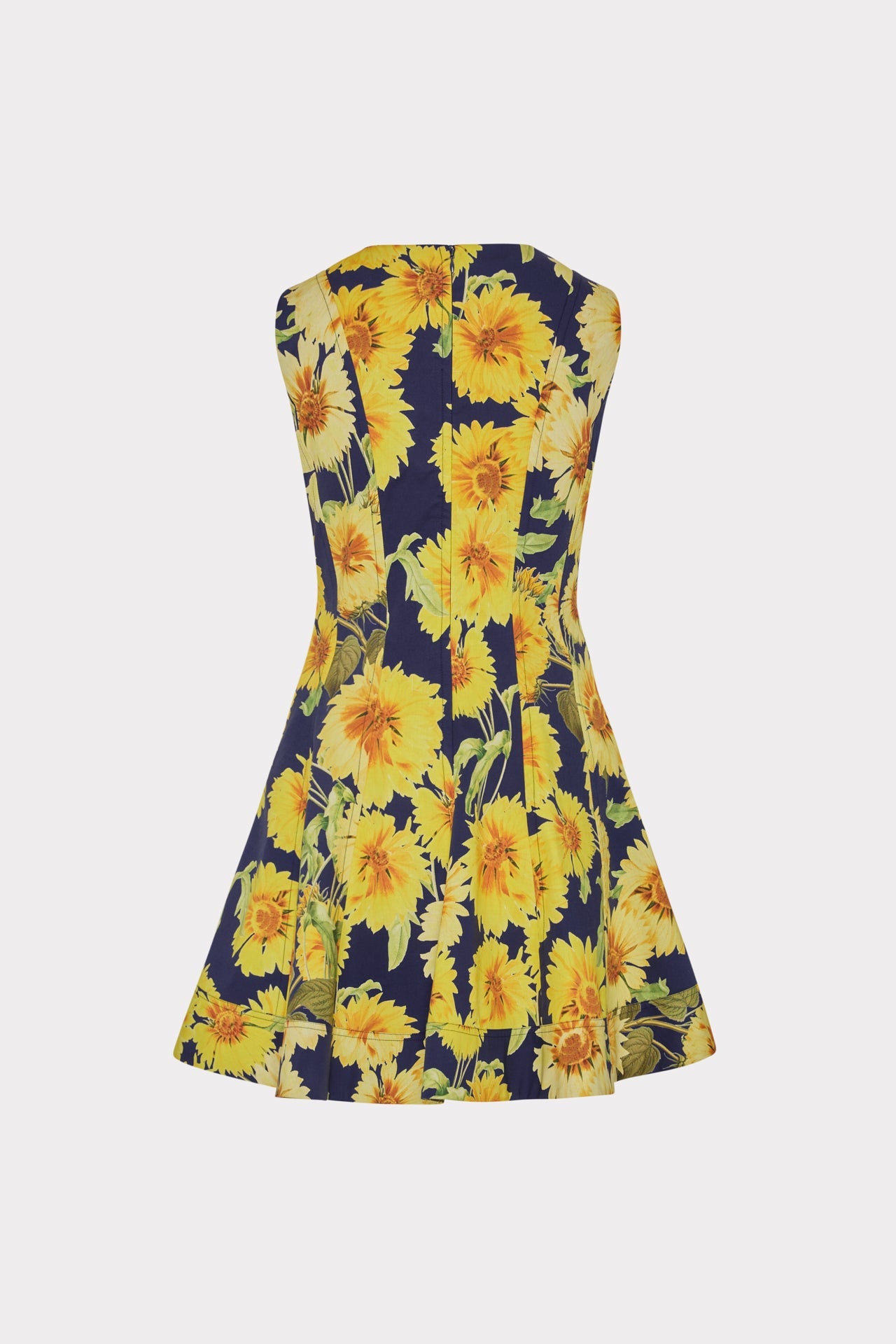 Poppy Sunflower Poplin Mini Dress Navy Multi | Milly Women