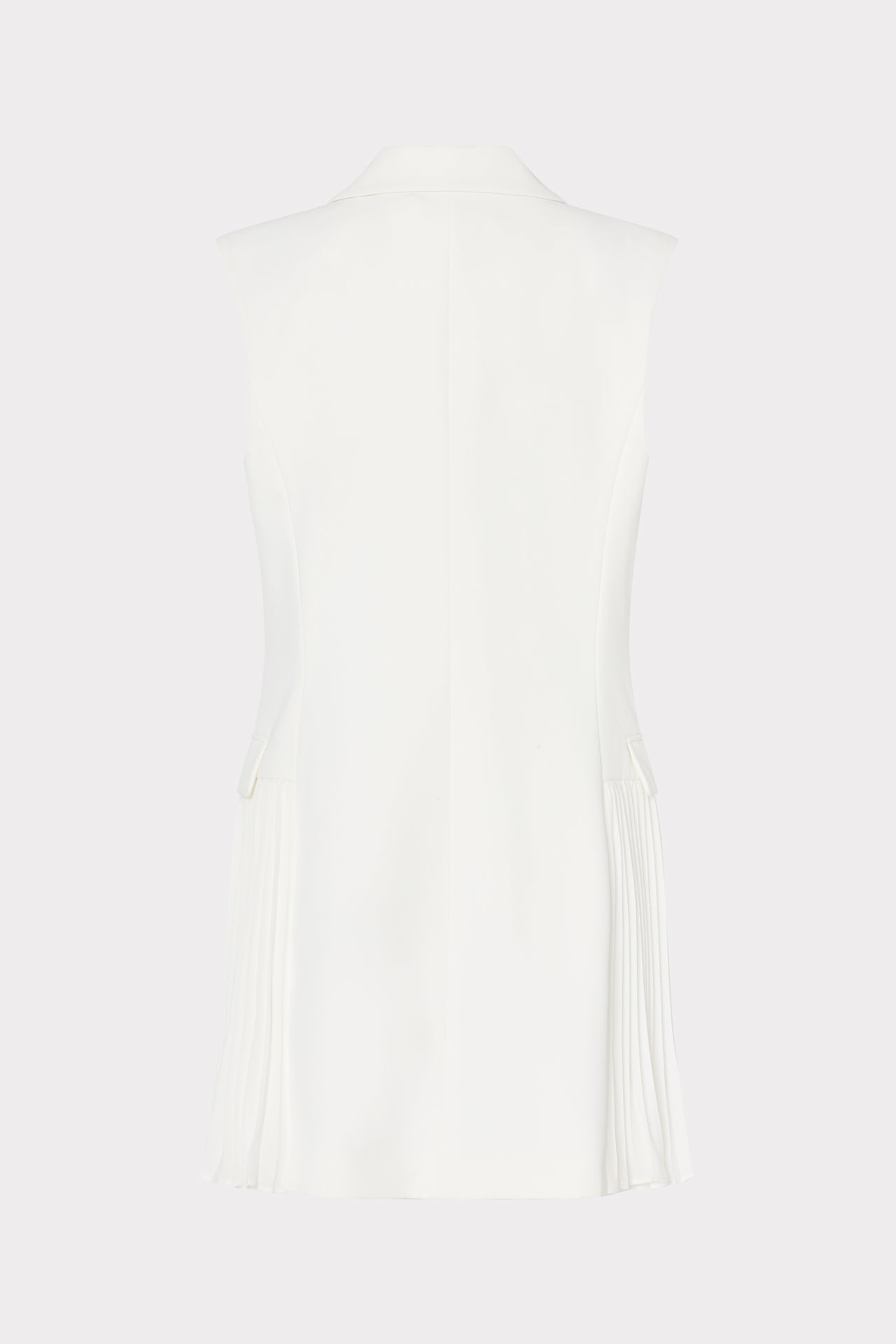 Cora Sleeveless Pleated Blazer Dress White | Milly Women