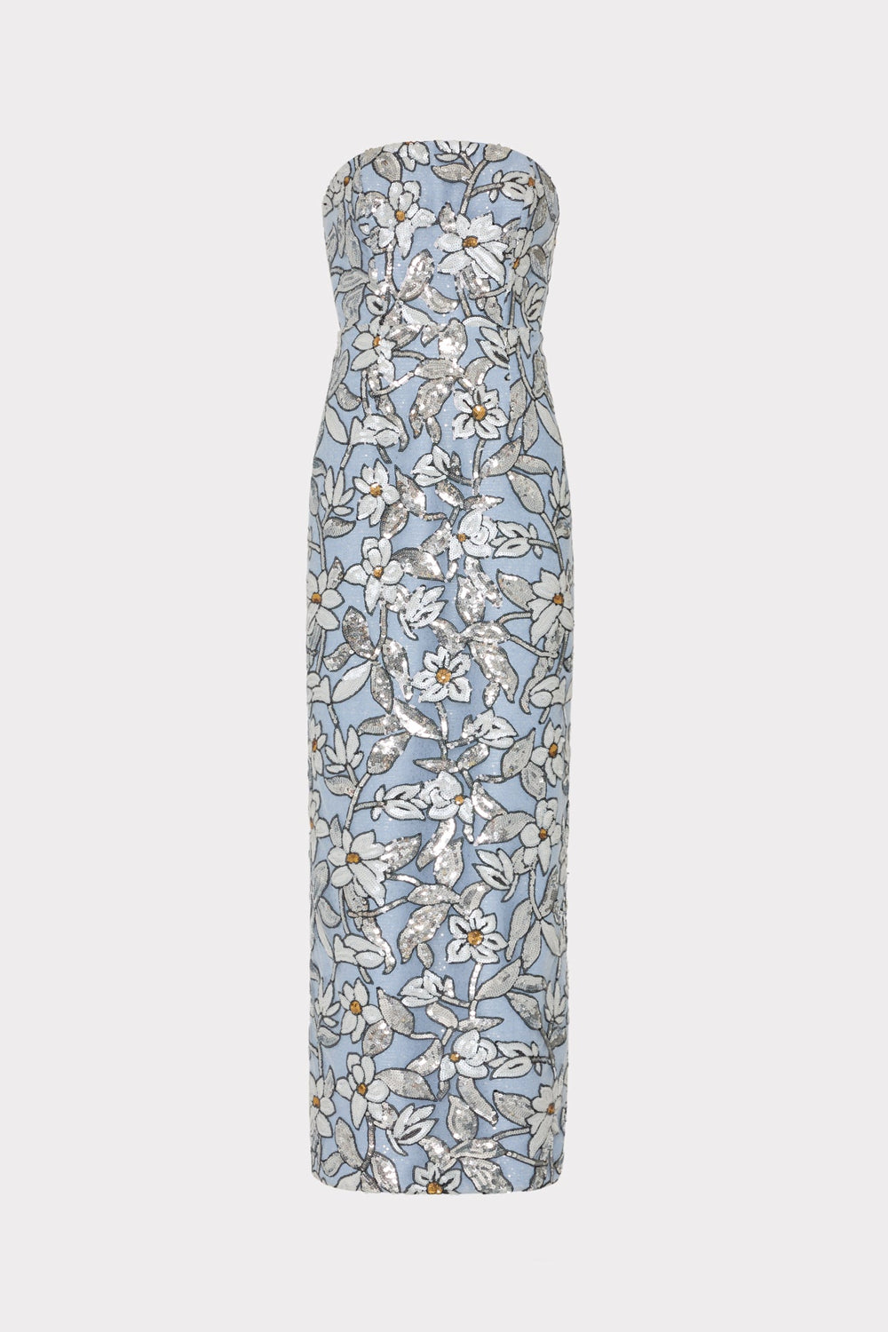 Magnolia Silver Floral Sequins Maxi Dress Silver Multi | Milly Women