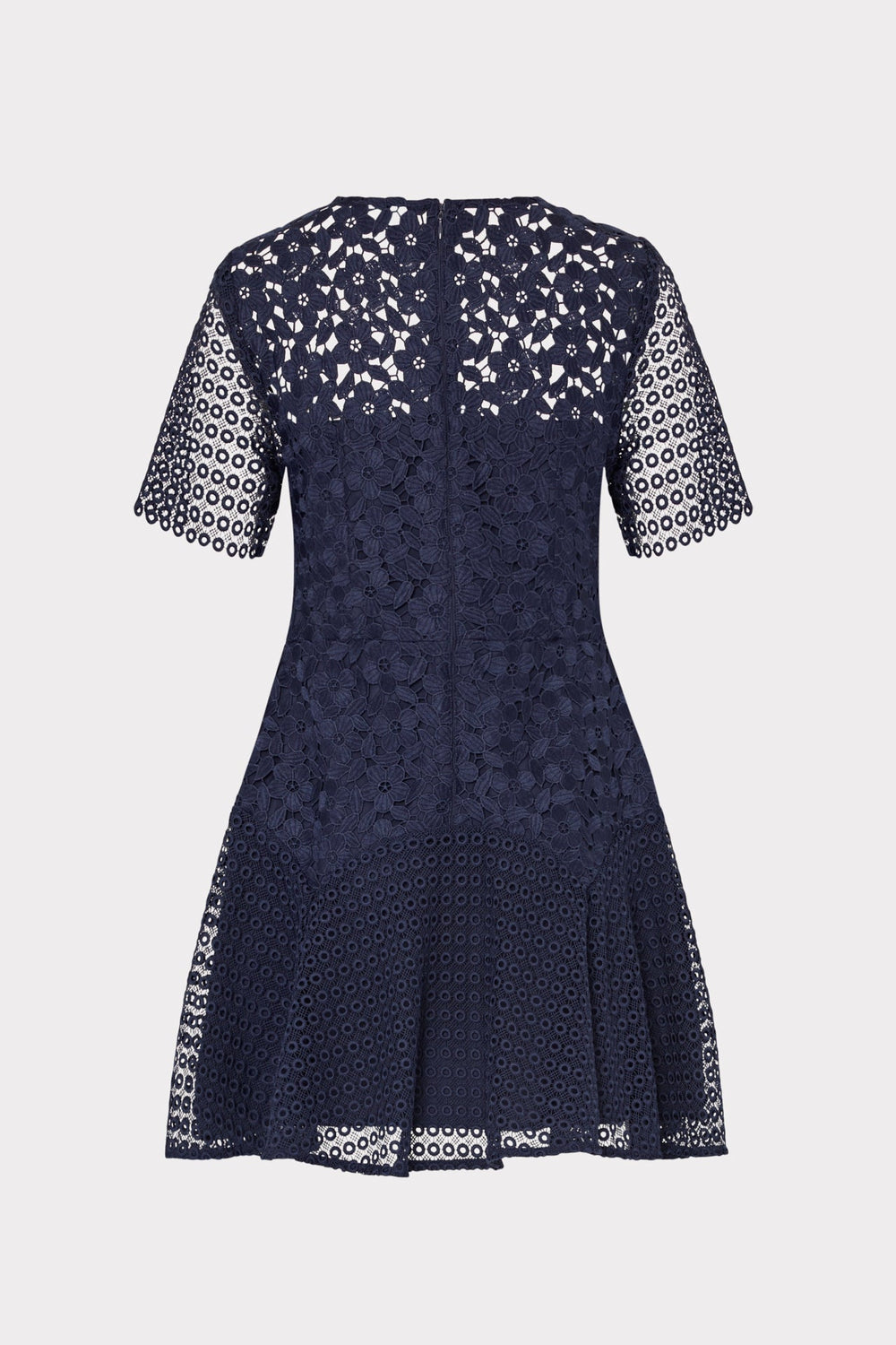 Lana Floral Geo Combo Lace Mini Dress Navy | Milly Women