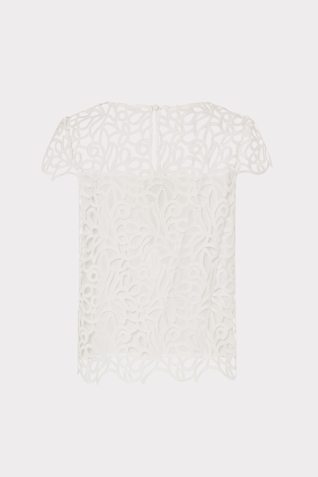 Baby Curled Lace Top White | Milly Women