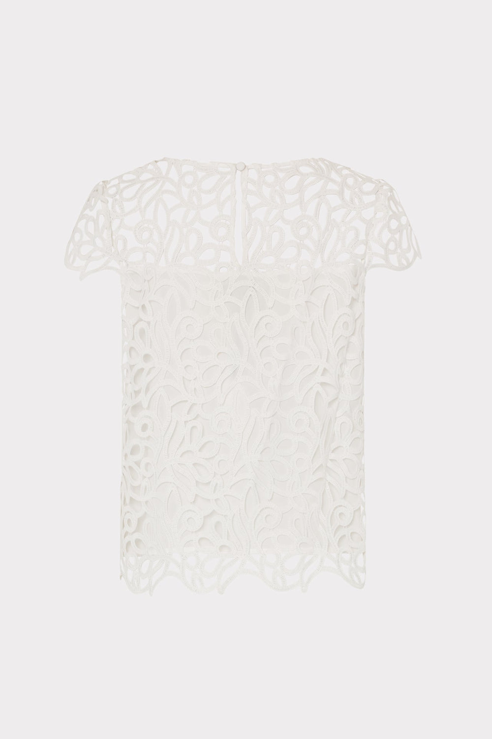Baby Curled Lace Top White | Milly Women
