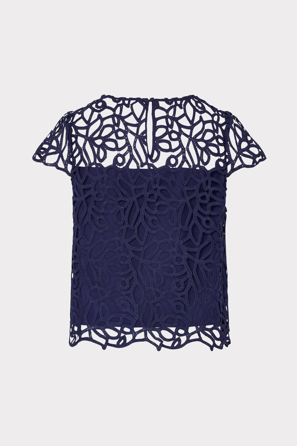 Baby Curled Lace Top Navy | Milly Women