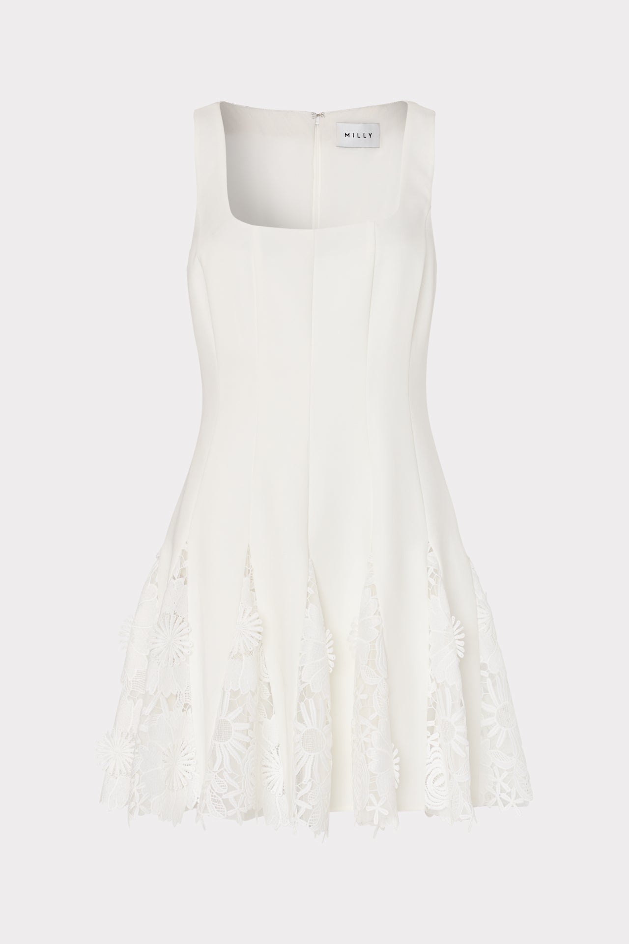 Ariel Cady 3D Lace Combo Dress Ecru | Milly Women