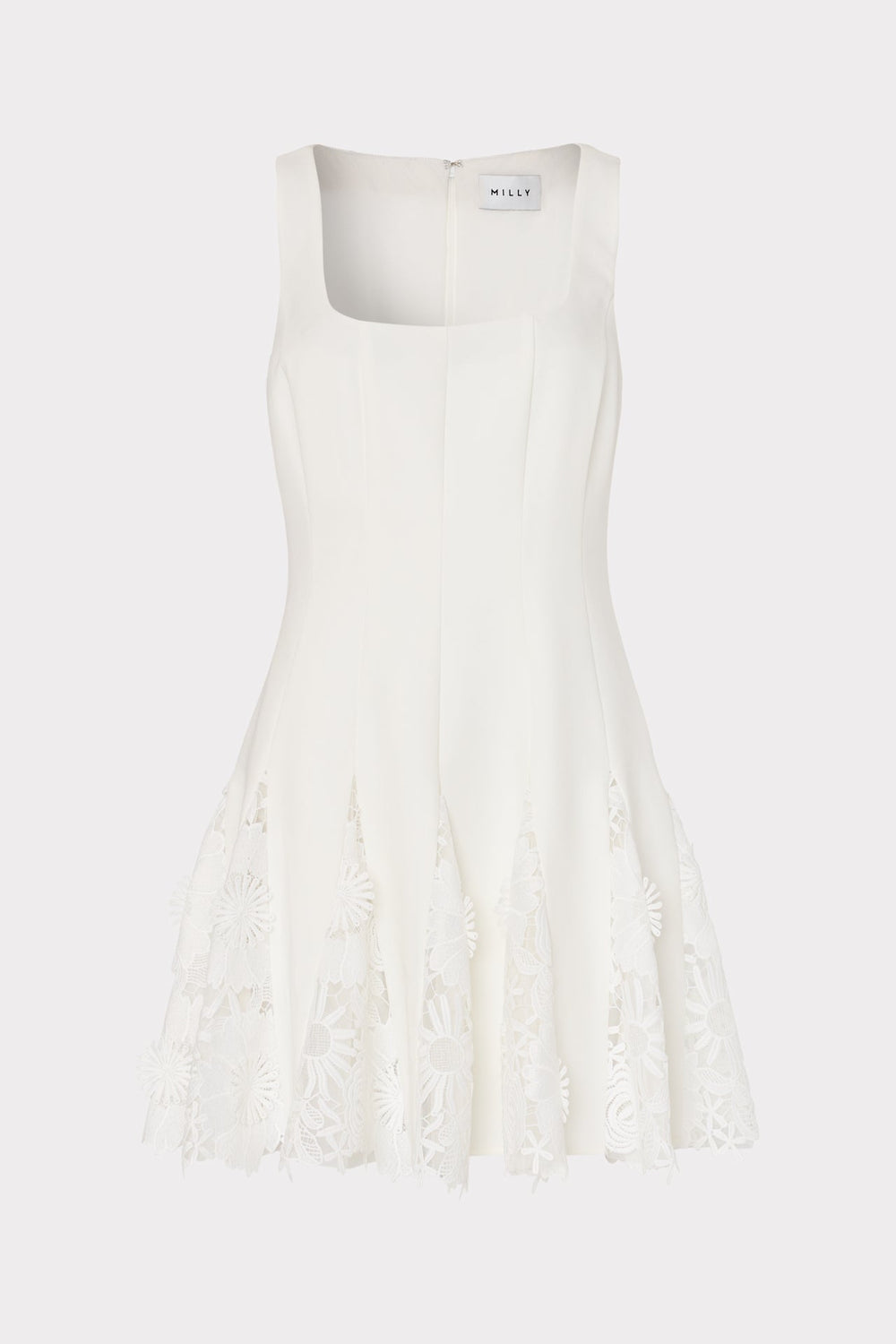 Ariel Cady 3D Lace Combo Dress Ecru | Milly Women