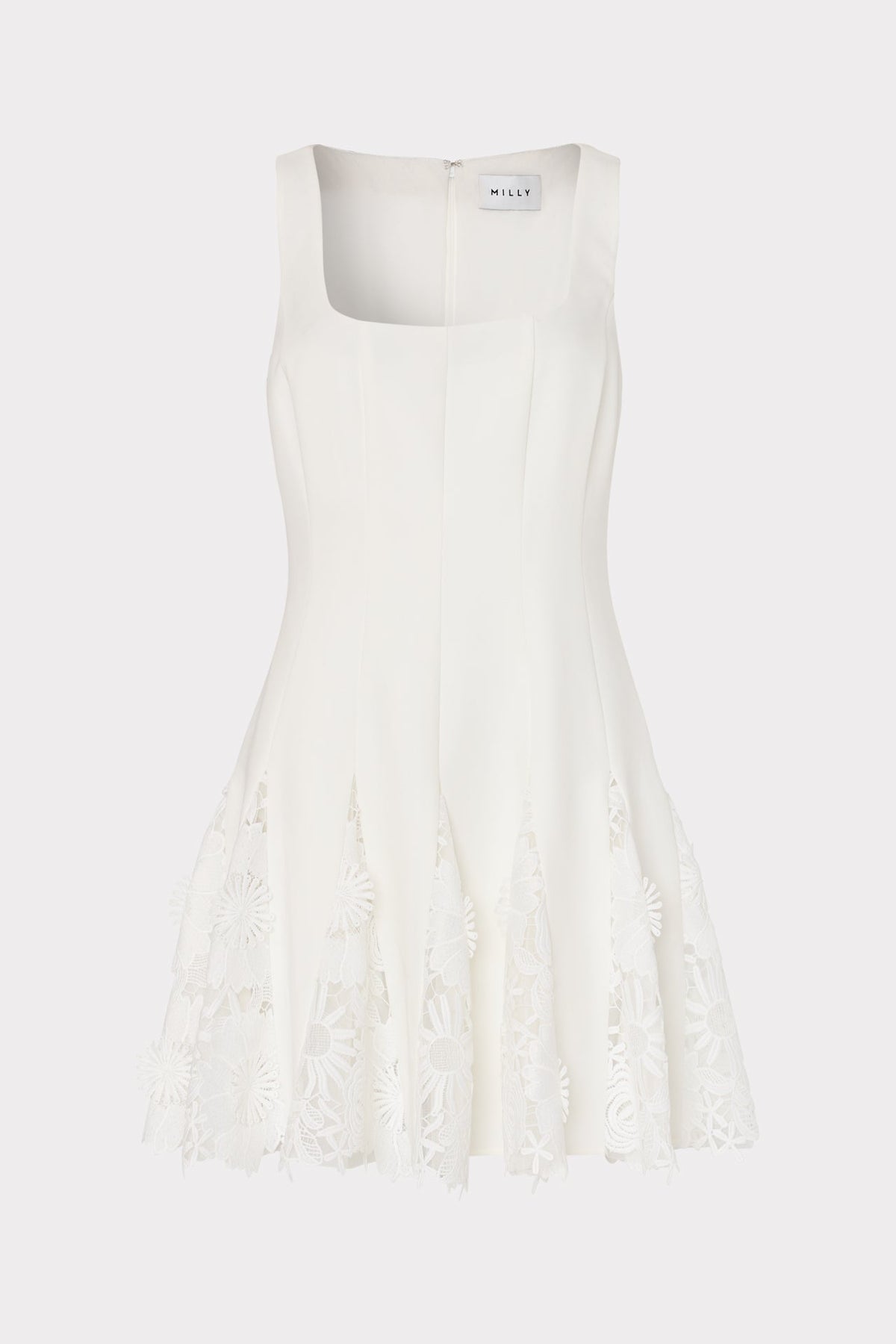 Ariel Cady 3D Lace Combo Dress Ecru | Milly Women