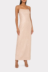 Anastasia Sequins Gown Rose Gold | Milly Women