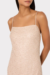 Anastasia Sequins Gown Rose Gold | Milly Women