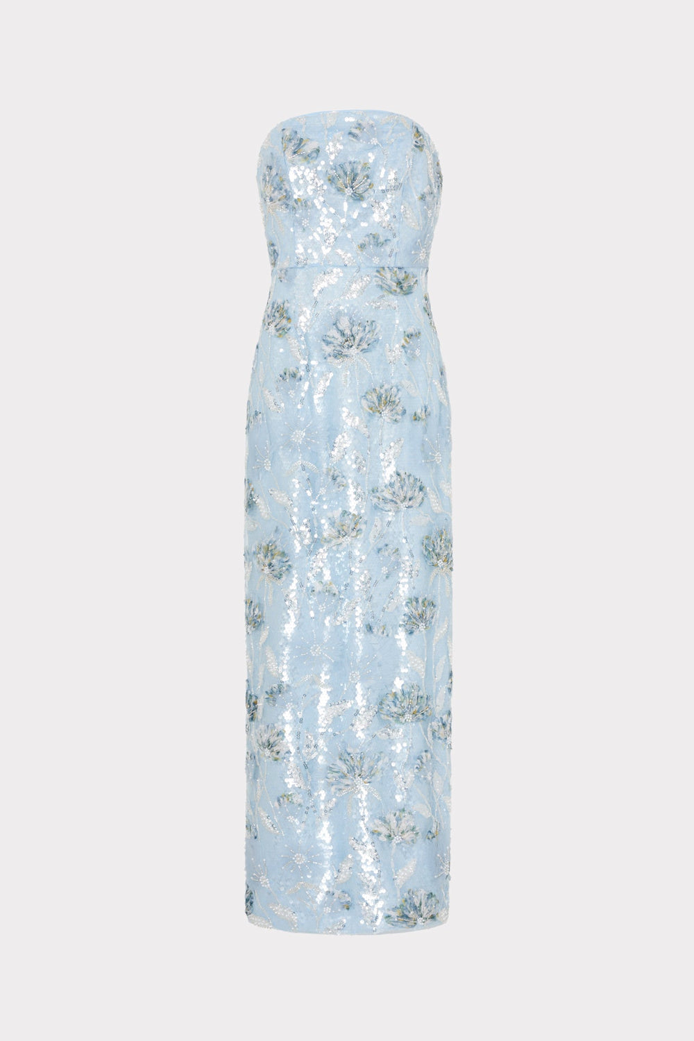 Jasmine Sequins Strapless Dress Light Blue | Milly Women