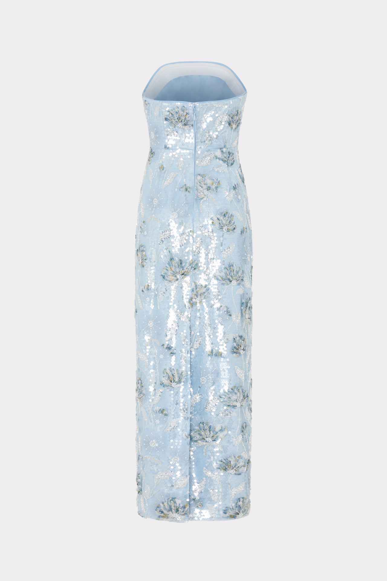 Jasmine Sequins Strapless Dress Light Blue | Milly Women