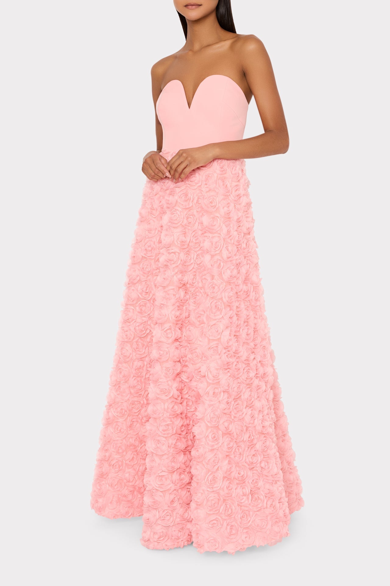Bell Mesh Rose Gown Pink | Milly Women