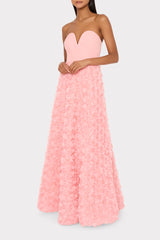 Bell Mesh Rose Gown Pink | Milly Women