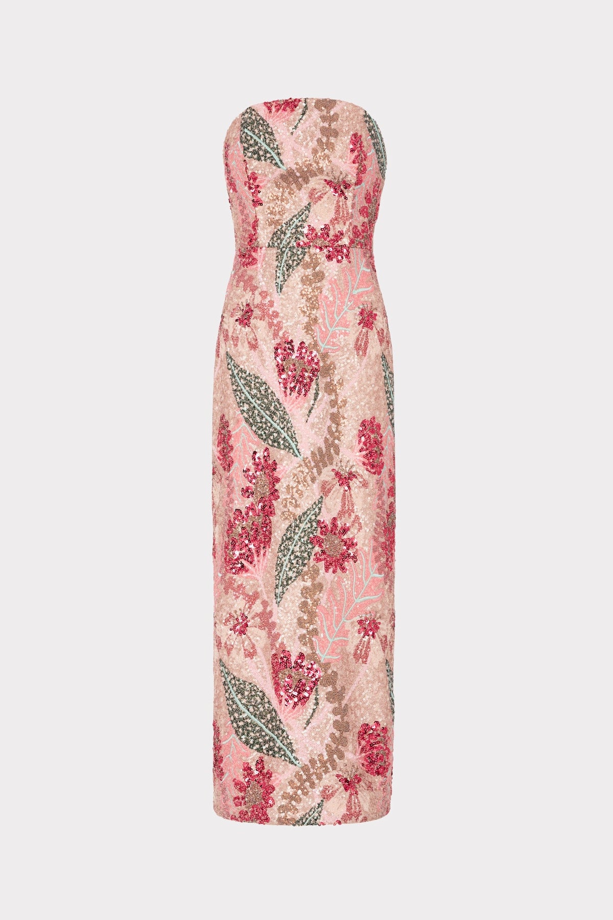 Esmeralda Sequins Strapless Dress Multi | Milly Women