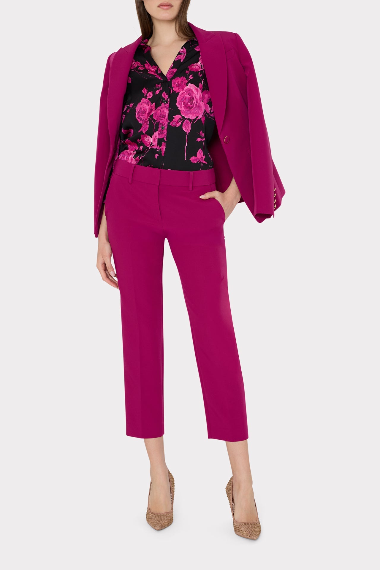 Nicola Cady Pants Plum | Milly Women