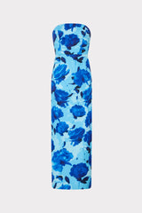 Orion Blurred Blossom Jacquard Dress Blue Multi | Milly Women