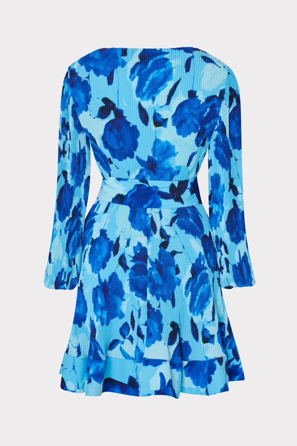 Liv Blurred Blossom Pleated Dress Blue Multi | Milly Women