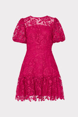 Yasmin Rose Mosaic Mini Dress Raspberry | Milly Women