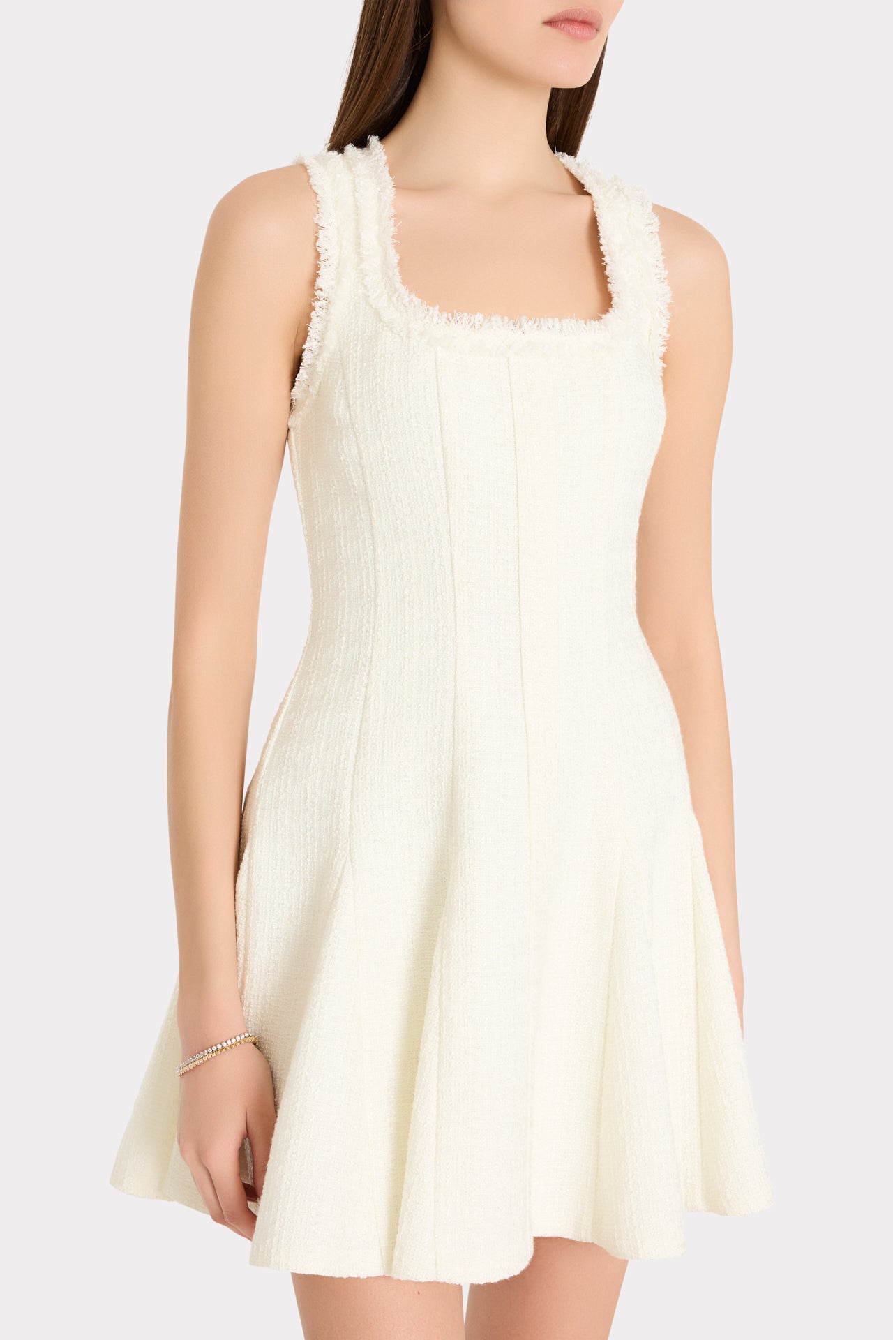 Juniper Boucle Mini Dress Ecru | Milly Women